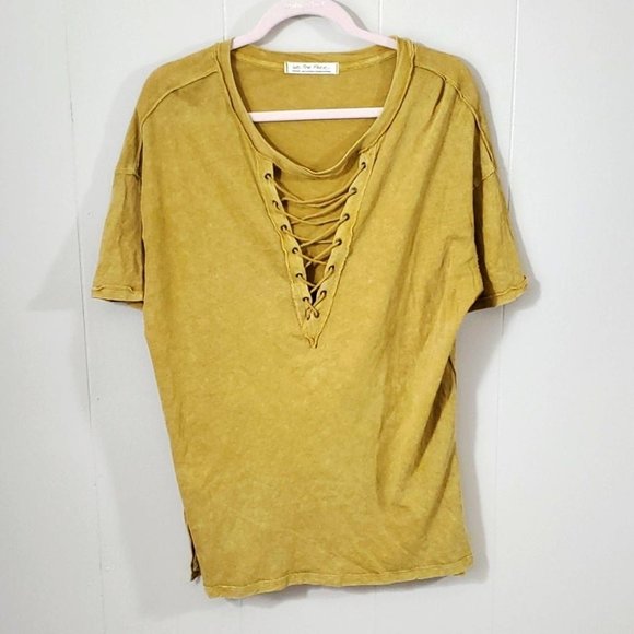 We The Free Other - We The Free People Medium Autumn Green Leaf Tee